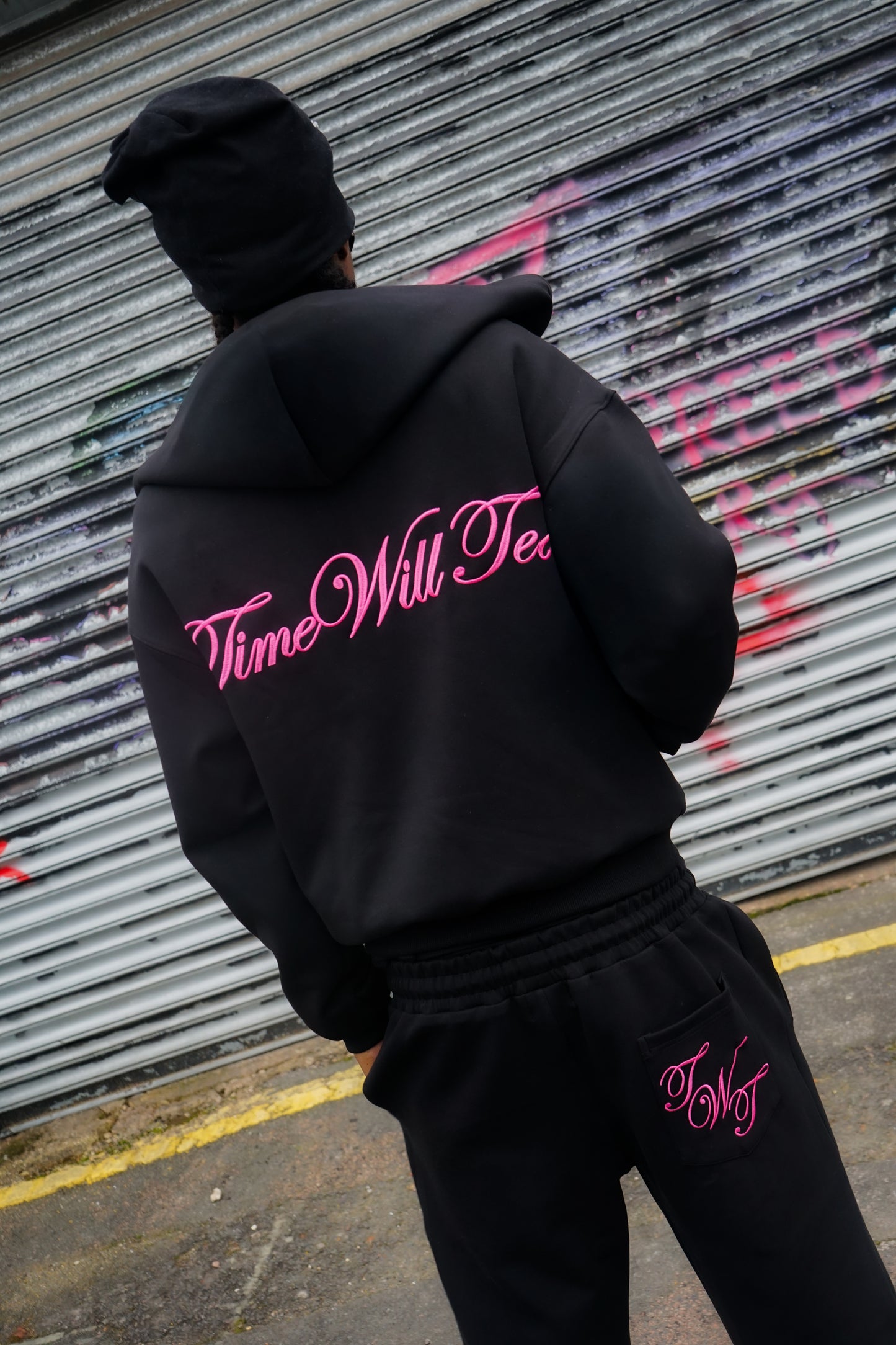 Pink "Time Will Tell" Hoodie