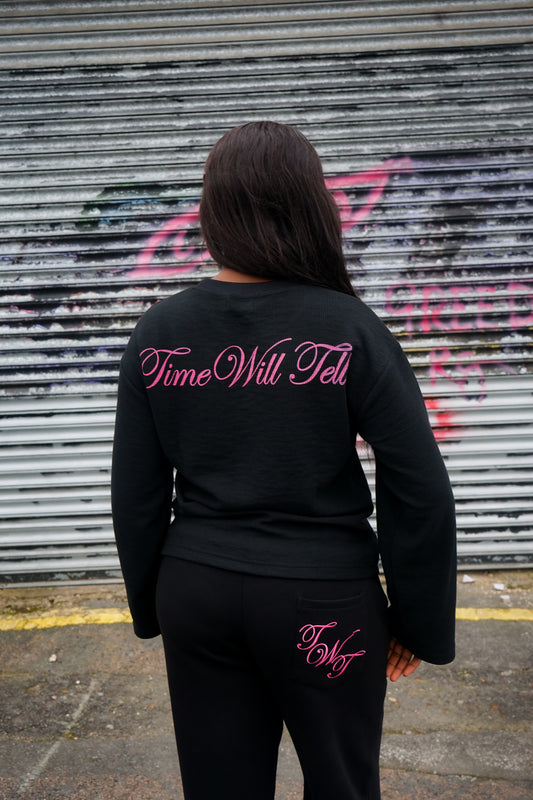 Pink "Time Will Tell" Long Sleeve